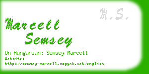marcell semsey business card